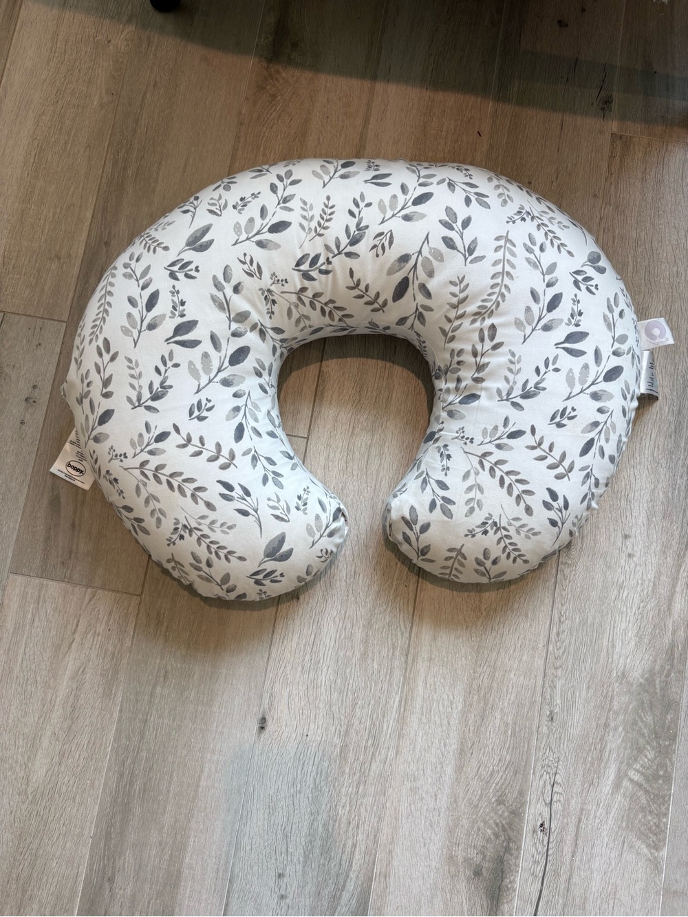 Boppy Original Feeding and Infant Support Pillow Floral Nursing Pillow in White
